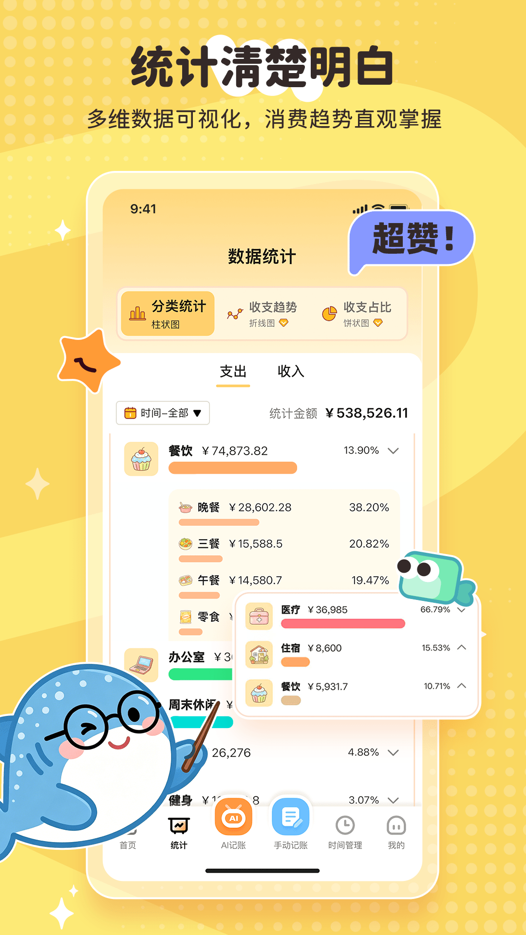 统计清楚明白 — 鲸鲨记账